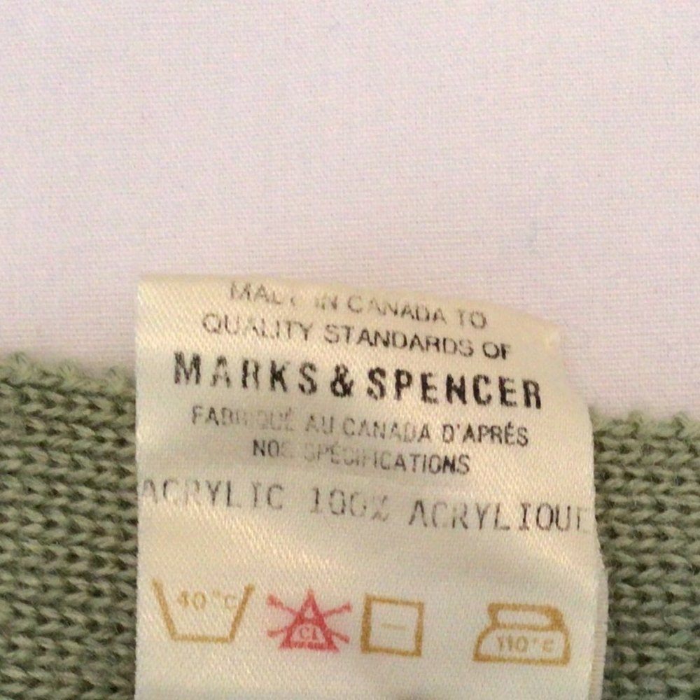 St Michael - Green crocheted look cardigan sweater - Picture 9 of 10